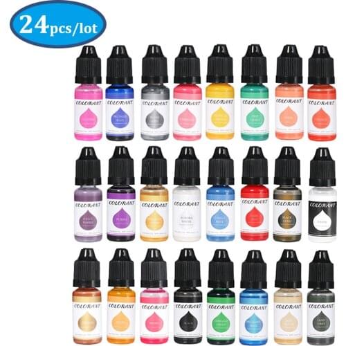 24 Colors/box DIY Candle Wax Pigment Colorant Non-Toxic Soy Candle Wax Pigment for Scented Candle Handmade Soap Making Material