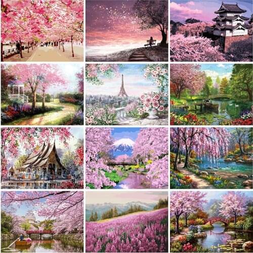 5D Diamond Painting Villa Scenery Full Square Round Resin Mosaic Landscape Diamond Embroidery Picture Rhinestone Home Decor Gift