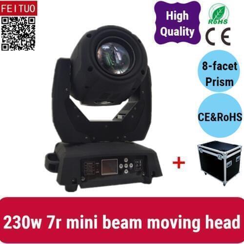 A- 10lights with 5 road case Good price Mini 230w 7r sharpy moving head beam 230w spot gobos projector moving head light