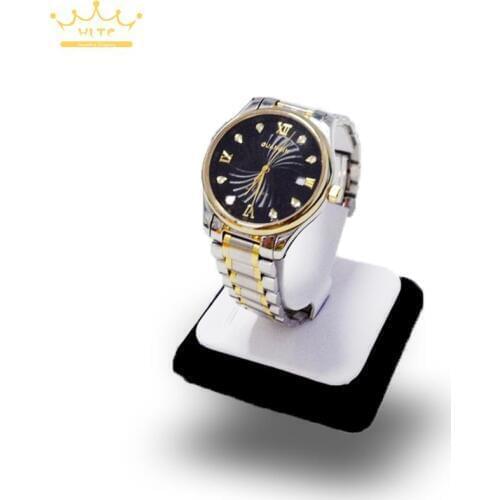 White PU Leather Jewelry Display Watch Holder Bracelet Stand 7*7*8cm 3pcs Men Watches Showed Rack