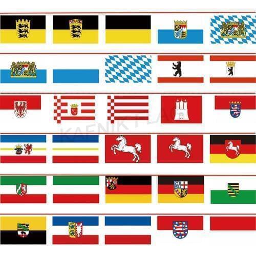 KAFNIK,90*150cm/128*192cm/192*288cm flags of 16 German states/baden-wurttemberg/Bavaria/bahrain/Brandenburg/Bremen/Hamburg flags