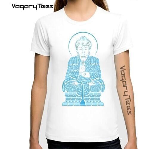 2020 woman buddha mandala chakra energy lotus power centers Zen T-Shirt Summer Women Short Sleeve Woman Tops Cute Girl Tees