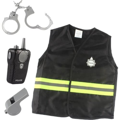 Children Halloween Policeman Costumes Kids Party Carnival Police Uniform Boys Army Policemen Cosplay Clothing Sets