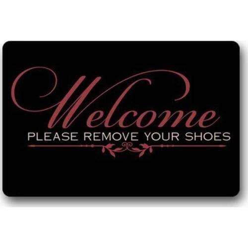 Doormat Custom Machine-Washable Door Mat Welcome Please Remove Your Shoes Indoor/Outdoor Decor Rug 23.6"(L) x 15.7"(W)