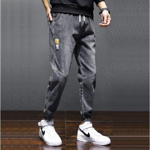 Trendy Brand Harlan Jeans Mens Autumn and Winter New Loose Casual Pants Tooling Elastic Foot Mouth Trousers Men Fashion Pants