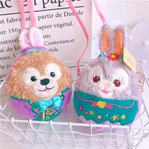 Cartoon Japan Cute Duffy Bear Stellalou Double Sided Handbag Children Shoulder Bag Duffy Bear Mobile Phone Bag Coin Purse Gifts