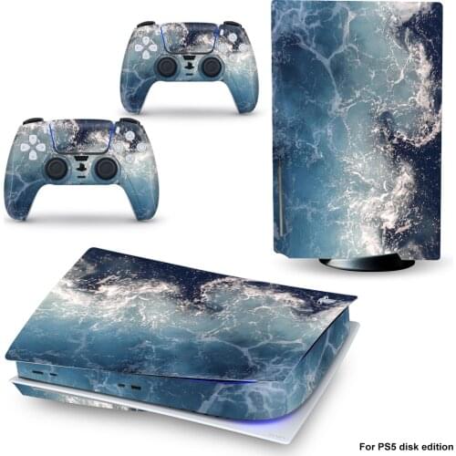 New Sea PS5 Standard Disc Edition Skin Sticker Decal Cover for PlayStation 5 Console & Controller PS5 Skin Sticker Vinyl