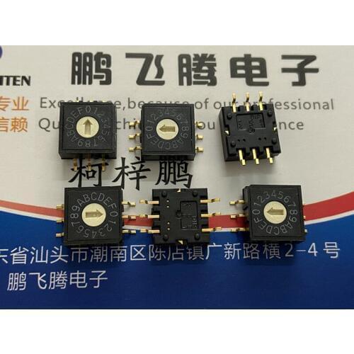 Original new 100% RM3A-16R-V-B RM3AF-16R-V-B 0-F 16 bit rotary dial code switch 3:3 positive code