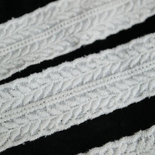 5yards white cotton trimmings for clothing DIY sewing accessories trim for tailor Embroidery Lace fringe trimming ribbon