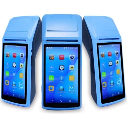 PDA Android Handheld POS Terminal With 58mm Thermal Receipt Printer Cash Registers For Mobile Order eSIM NFC Charging Cradle