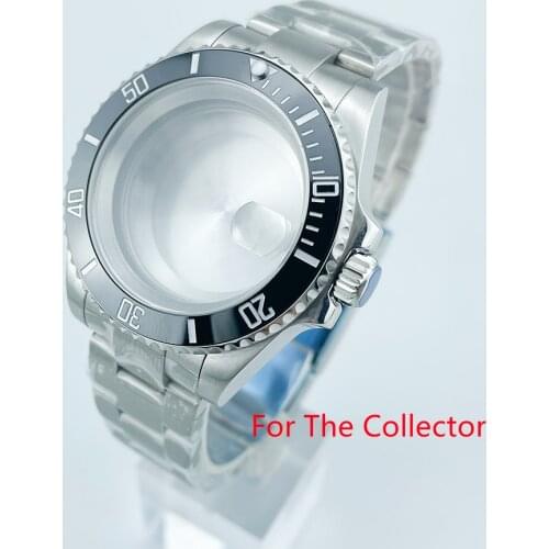 Fit ETA2824 PT5000 Mov't 300M Tested WR SUB Style 30Bar Watch Case With Bracelet Solid 316L SS Ceramic Bezel Sapphire Crystal