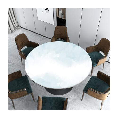 "Pure Lake" Fashionable And Beautiful Solid Color Round Coffee Table Dining Table Mat Soft Cloth 1.5mm Marble Table Cover
