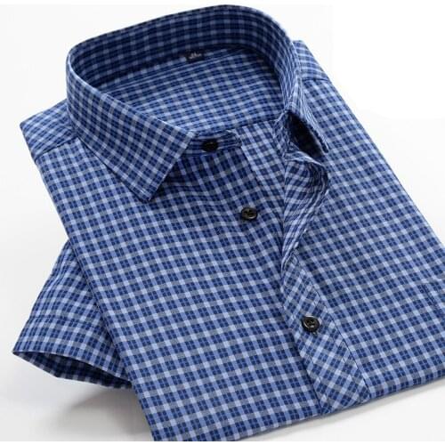 5XL 6XL 7XL 8XL 9XL 10XL big Size Mens Plaid Shirt 2020 Summer New High Quality Cotton Business Casual Brand Short Sleeve Shirt