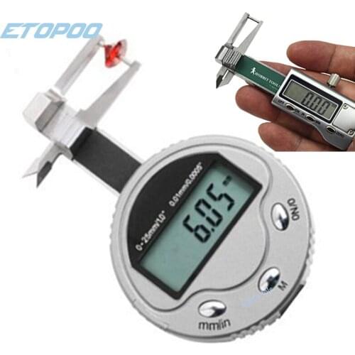0-25mm 0.01mm Precision Caliper digital jewel gauge gem diamond thickness gauge diamond caliper gauge pocket digital caliper