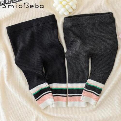 Baby Girls Sweater Pants Warm And Comfortable Stitching Design Newborn Kids Pants Baby Girls Clothes Playsuit Bodysuits Outfits