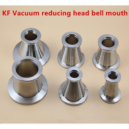KF10/16/25/40/50 Vacuum reducing head bell mouth concentric reducer vacuum connector For Vacuum Equipment Fittings Connection