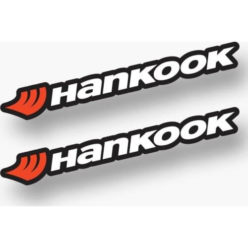For x2 HANKOOK Sticker Vinyl Decal Wheels Tires Racing Motorsports Car Truck Window