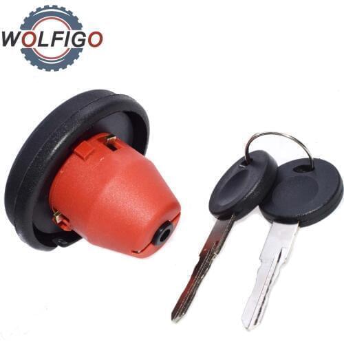 WOLFIGO New Fuel Filler Cap & 2 KeysFor Seat Alhambra Ford Galaxy VW Transporter T4 Sharan 701201553 7D0201551