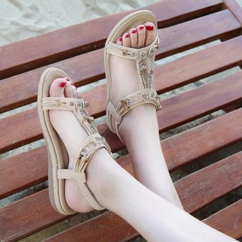 Plus Size Woman Sandals Summer Shoes Open Toe Flat Sandals Fashion Women Ladies Breathable Hollow Female Beach Sandals