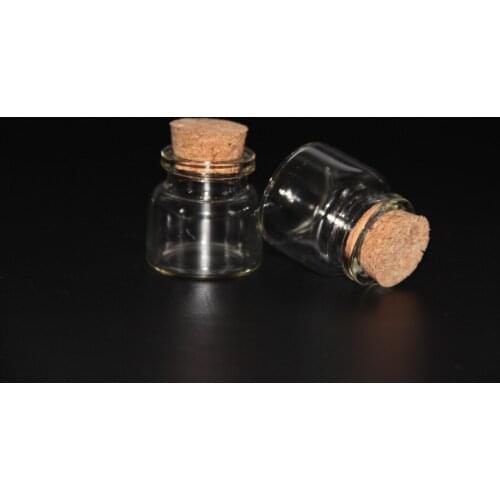 100pcs 30*30mm Good quality Glass Bottles with Cork Crafts Bottles Jars Wedding Gift 10ml Empty Jars Vials Containers Bottles