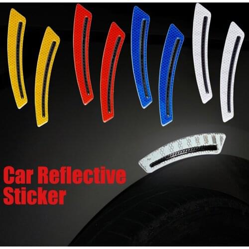 2 Pcs Car Safety Warning Sticker Mark Car Reflective Safety Stickers Tape Reflective Strips Exterior Accessories Reflective Tape