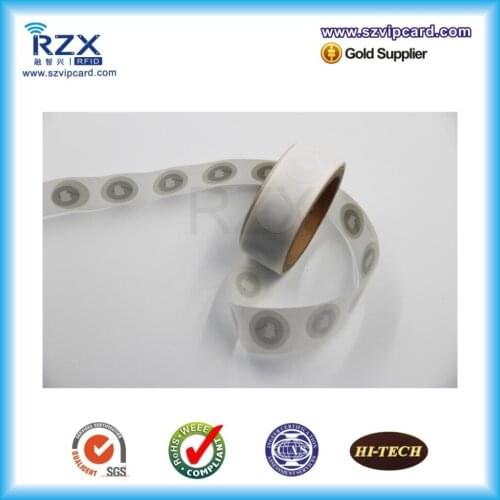 25mm coated paper material 1000pcs FM1108 label 13.56Mhz rfid tag
