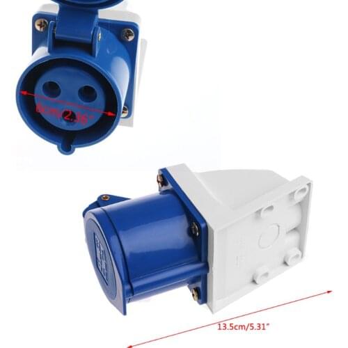 32 Amp 3pin Industrial Socket 220V-250Volt Weatherproof IP44 Waterproof 2P+E 32A