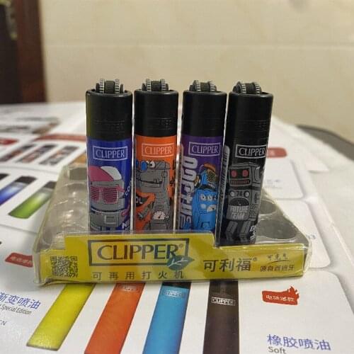CLIPPER Butane Wheel Lighter Creative Personality Interesting Pattern Inflatable Lighter Cigarette Accessories Collection Gift