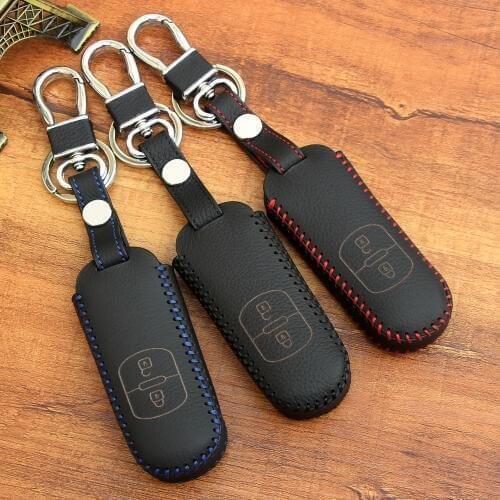 Genual leather key cover auto key holder key case for Mazda 3 Mazda 6 2014 2015 2016,CX-3 CX-4 CX 5 CX 7 CX 9,car accessories