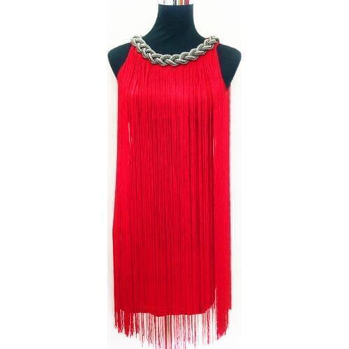 2019 New Great Gatsby Ombre Black Fringe Beaded 1920s Flapper Charleston Dress