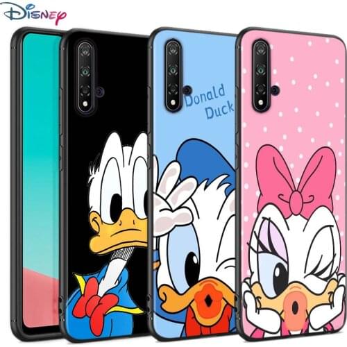 Black Soft Cover Cartoon Donald Duck For Huawei Nova 8 7 6 SE 5T 7i 5i 5Z 5 4 4E 3 3i 3E 2i Pro Phone Case