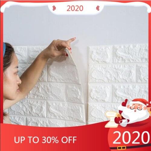 DIY 3D Brick PE Foam Wall Stickers Panels Room Decal Stone Decoration Embossed Living Room Kids Safty Bedroom Home Decor