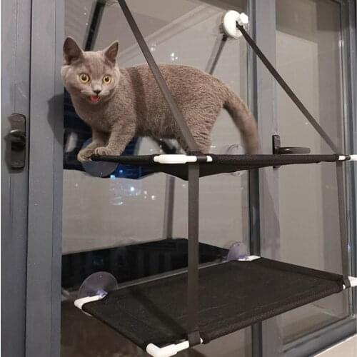 Double Layers Cat Dog Hammock Comfortable Seat Shelf Cats Dogs Waterproof Fabric Bed Cat Bed Cat Climbing Sleeping Mattress