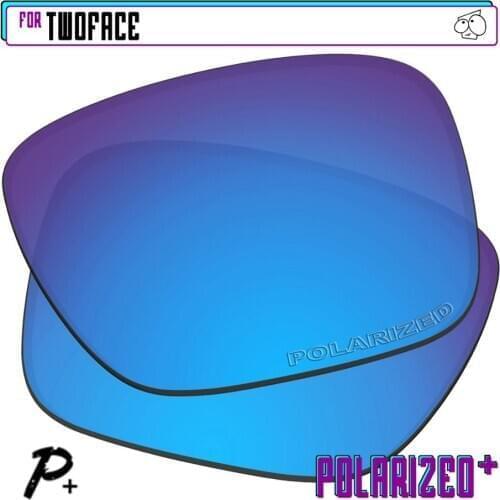 EZReplace Polarized Replacement Lenses for - Oakley TwoFace Sunglasses - Blue P Plus
