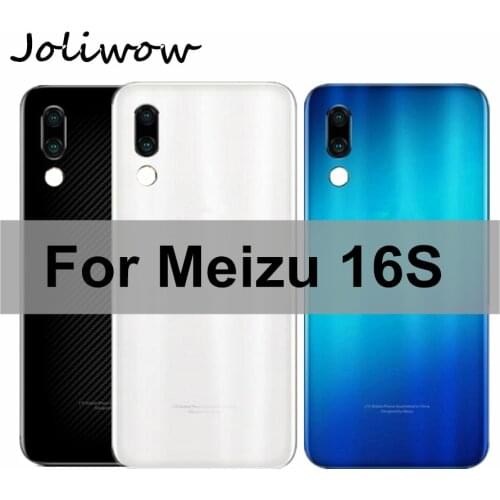 For Meizu 16S battery cover 16s huosing Rear Door Housing Case for Meizu 16 s 16s Back Battery Cover + Camera Lens+Adhesive