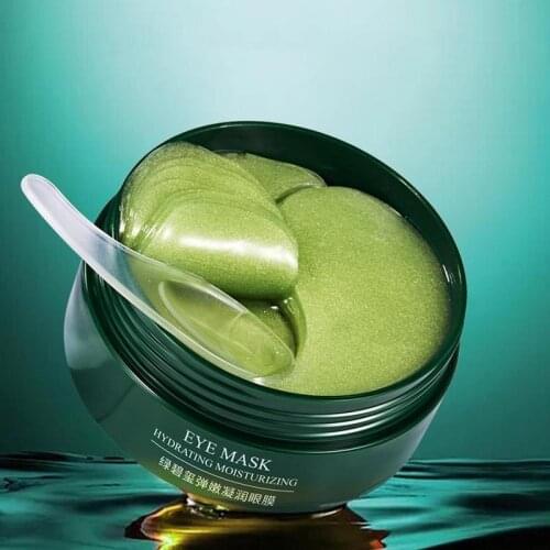 60pcs=30pair/box Seaweed Eye Mask Remover Dark Circles Collagen Gel Anti-puffiness Anti-aging Moisturizing Eyes Care Patches