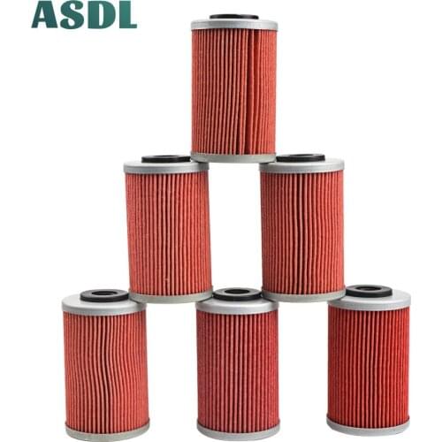 6pcs Motorcycle Oil Filter for KTM Bike Duke RC 125 200 390 RC R EXC 250 400 450 SX MXC EXC 520 525 SXC 625