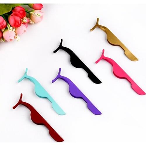 Multifunction Eyelash Extension Tweezers tools Grafting Supplies Magnetic Eyelash Tweezers Professional Curved Portable Eyebrow