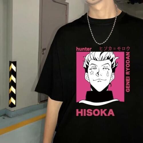 Anime Hunter X Hunter Hisoka Printed Fashion Men Hip Hop T-shirt Tops