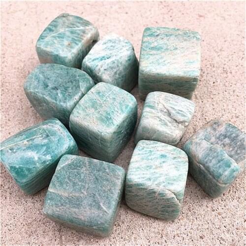 Natural quartz amazonite tumbled stones bulk crystal cube for home decoration
