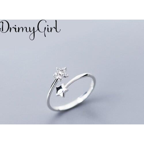 New Arrivals Boho Vintage Crystal Star Rings For Women Large Adjustable Size Finger Ring Fashion Jewelry 2021