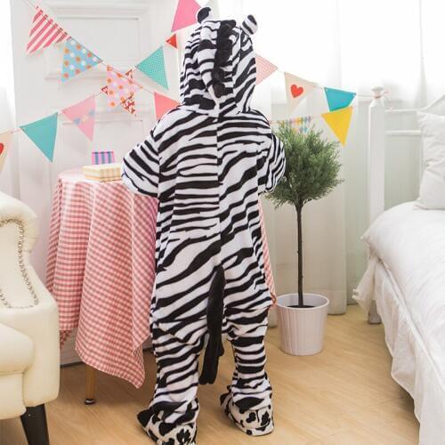 Kigurumi Pajamas Zebra For Children Baby Girls Pyjamas Boy Sleepwear Animal Anime Onesie Kids Costume Jumpsuit