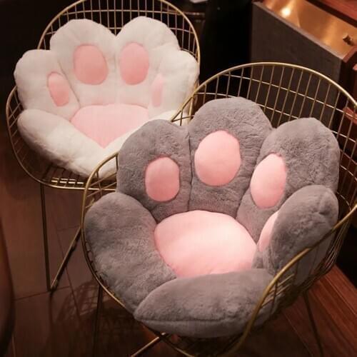 INS Cat Paw Pillow Animal Seat Cushion Stuffed Small Plush Sofa Indoor Floor Home Chair New Year Decor Winter Children Gift