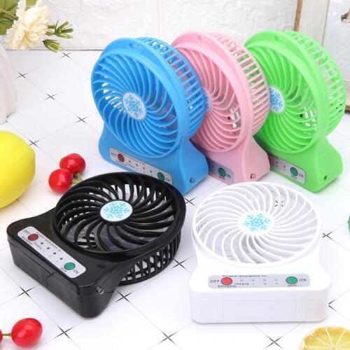 Portable 5W Outdoor LED Light Fan Air Cooler Desk USB Fan Without 18650 Battery 4XFB