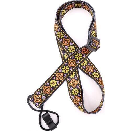 For Ukulele Guitar Adjustable Sling With Hook Vintage Ethnic Style Straps -RA16 high-quality polyester material Hipster