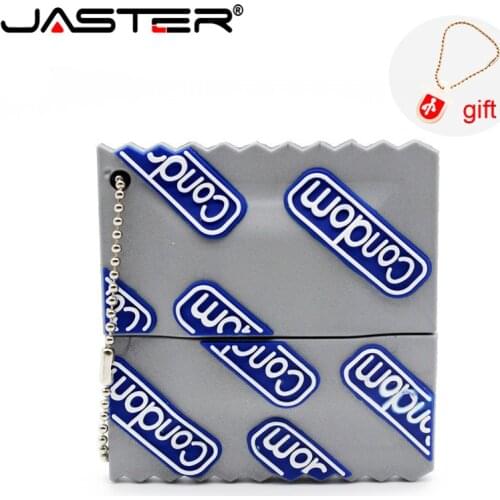 JASTER 100% real capacity mini usb 8gb 16gb 32gb 64gb 128gb Rubber condoms pendrive cartoon usb flash drive USB 2.0