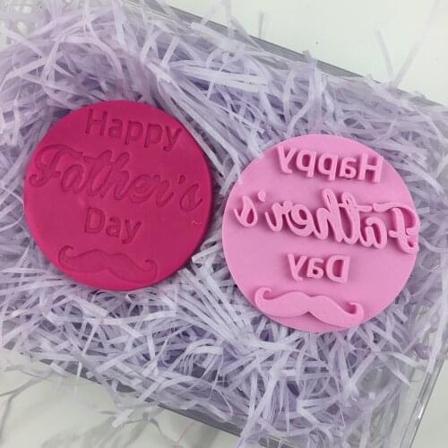 Happy Fathers Day Cookie Cutter Cake Icing Decoration Cookie stamp Kitchen Baking Supplies 3D Custom Seal Cake surrounding edge