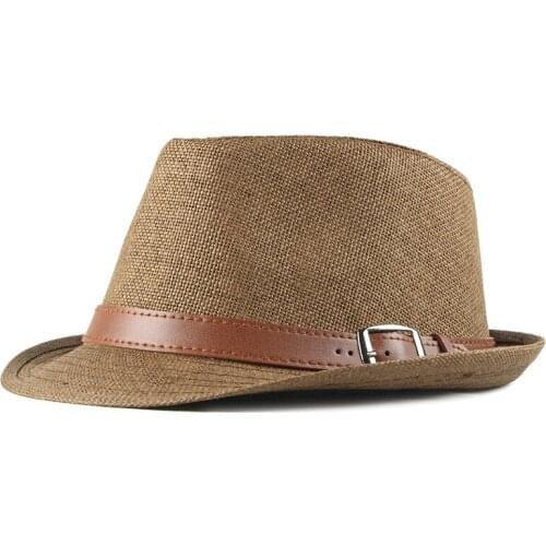 2021 New Solid Color Belt Buckle Straw Hats Breathable Unisex Wide Brim Visor Hat Women Chapeu Straw Jazz Hats Summer Beach Cap