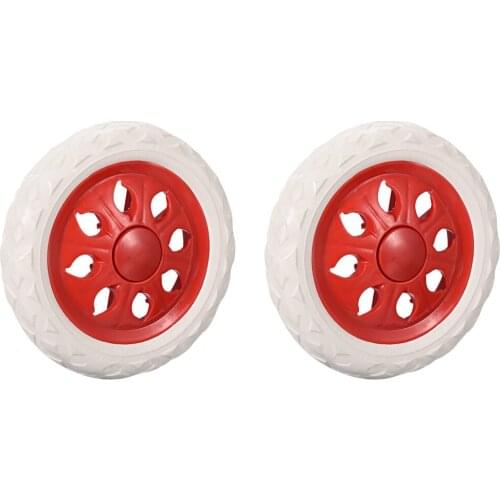 Uxcell 2pcs Shopping Cart Wheels Trolley Caster Replacement 6.5 Inch Dia Rubber Foaming Light Blue Pink Brown Red Blue