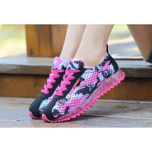 Breathable Women Summer Walking Sneakers Colorful Running Shoes Mesh Comfortable Flat Trainers Hollow Out Flat Footwear Cheap 21